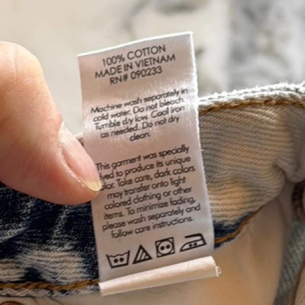 PacSun Blue & White Straight Leg Tie Dye Jeans Women’s size 24 - Picture 12 of 13